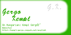 gergo kempl business card